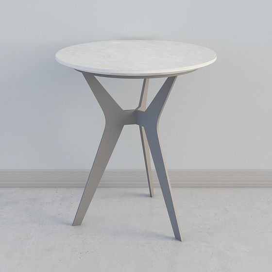 X-Leg Round Table 3D model