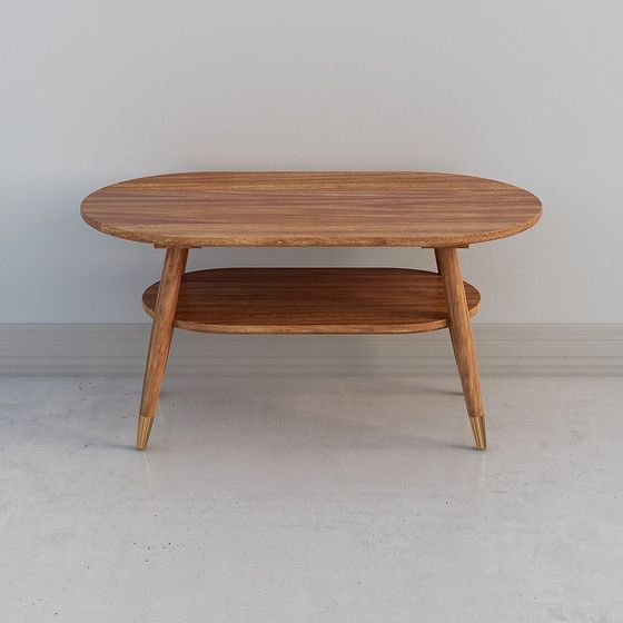 Elegant Oval Coffee Table 3D model