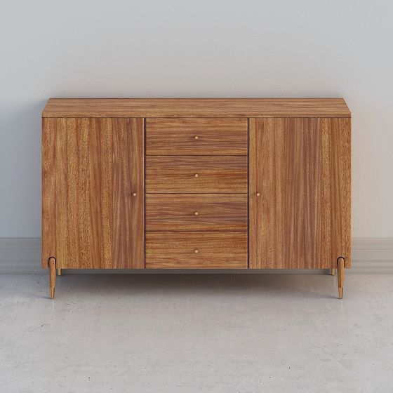 Mid-Century Modern Sideboard 3D model for Creative Projects
