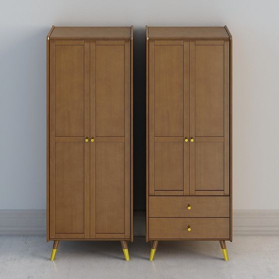 Elegant Vintage-Modern Wardrobe 3D model