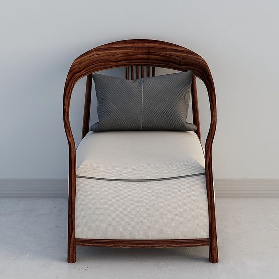 Elegant Low-Poly Sofa Chair 3D model