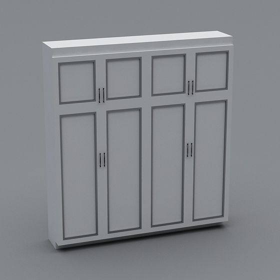 Elegant Low-Poly Storage Cabinet 3D model