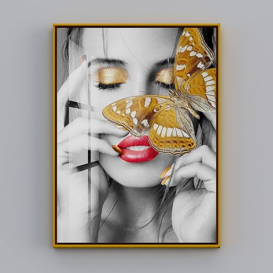 Butterfly Kiss 3D model - A Fusion of Art and Imagination