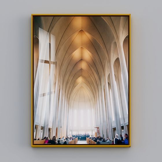 Hallgrímskirkja 3D model - Iconic Cathedral for Creative Projects