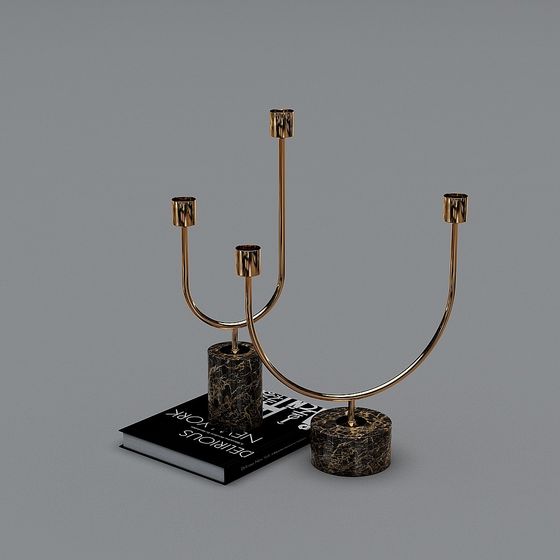 Elegant 3D Candle Holder Model for Modern Aesthetics