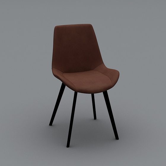 Stylish Low-Polygon 3D Chair Model