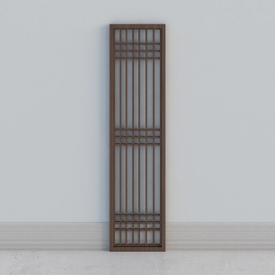 Modern Earth Color Divider Partition Screen 3D Model