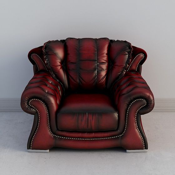 Vintage Leather Armchair 3D model