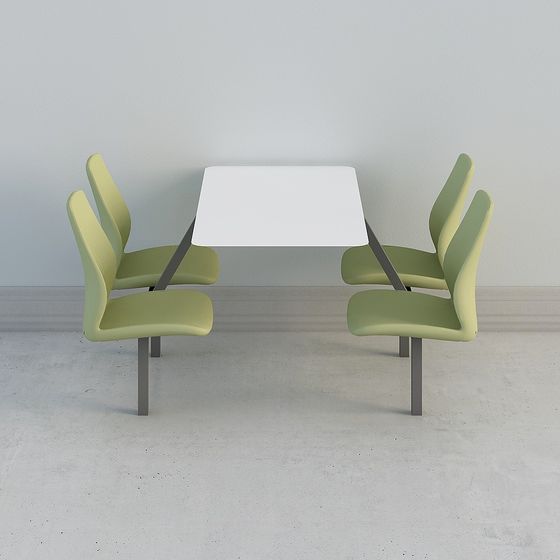 Urban Corner Dining Table and Chair 3D model