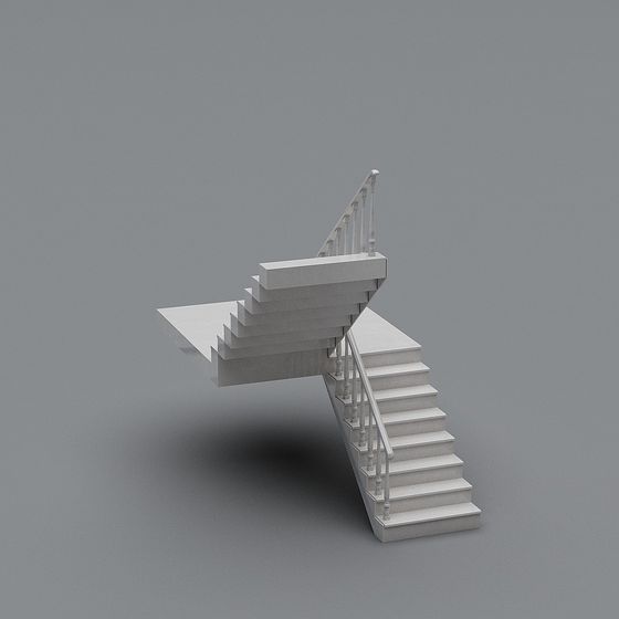 Chic Low-Polygon Staircase 3D model for Modern Design