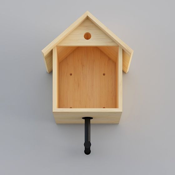 Charming Low-Poly Birdhouse 3D Model