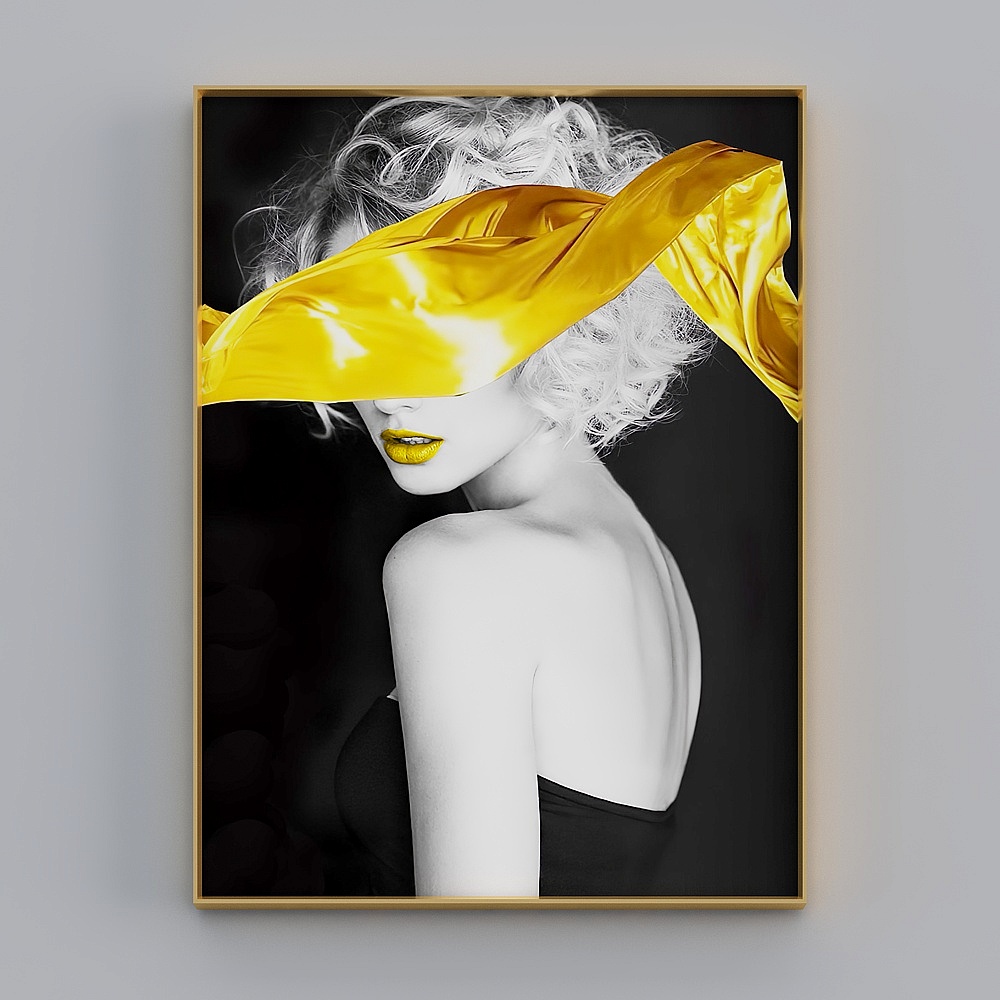 Courtesy full house with painting - modern living room decoration painting - living room entrance single - flame red lip P