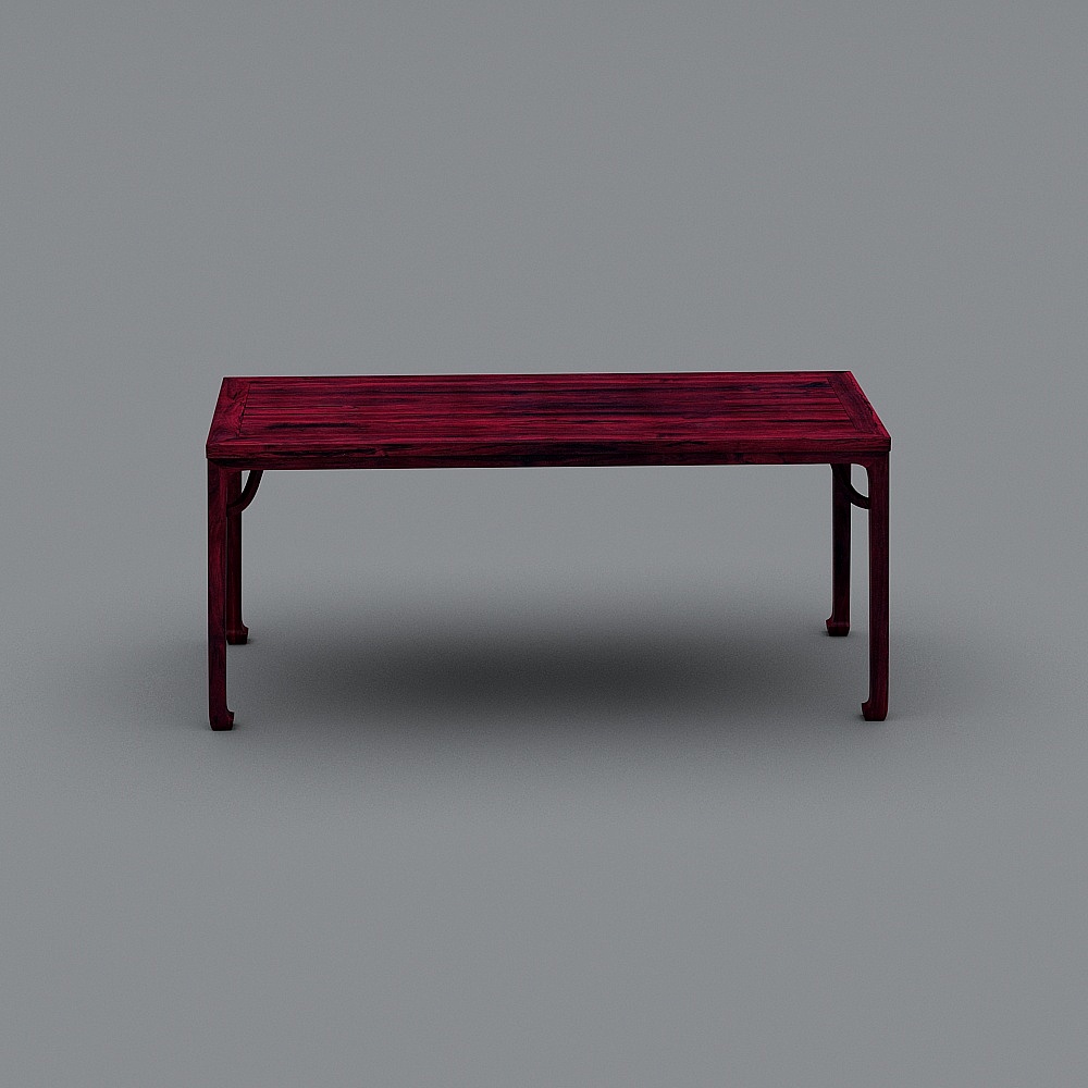 Four-sided flat and flat clubfoot desk (tea table)