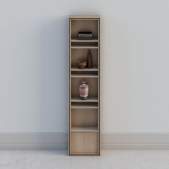 Elegant Minimalist Bookshelf 3D model