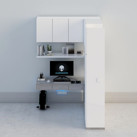 Black Bookcase 3D Model for Stylish Storage
