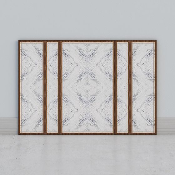 Low-Poly High-Detail Marble Screen 3D model