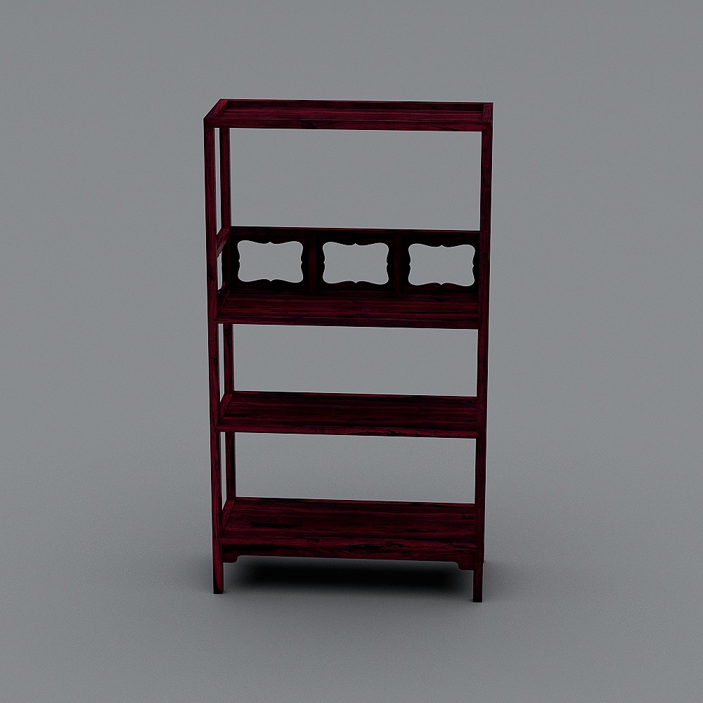 Vintage Elegance Bookshelf 3D model