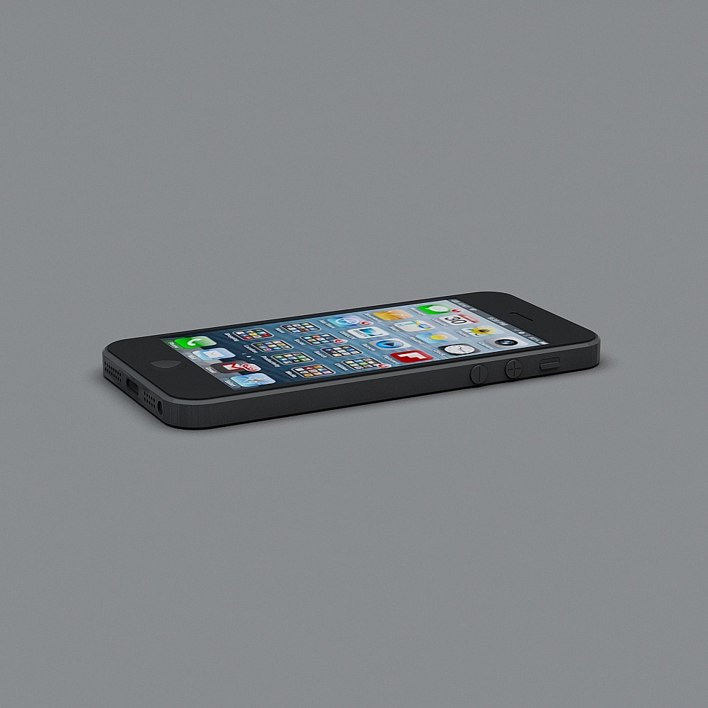 Classic Smartphone 3D model in Low Poly Style