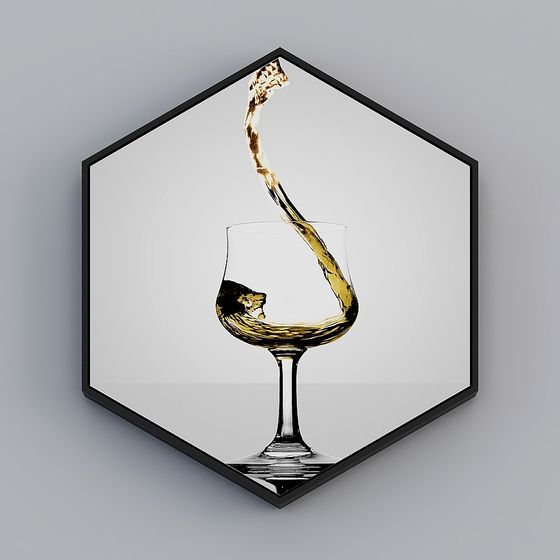 Champagne Pour 3D model