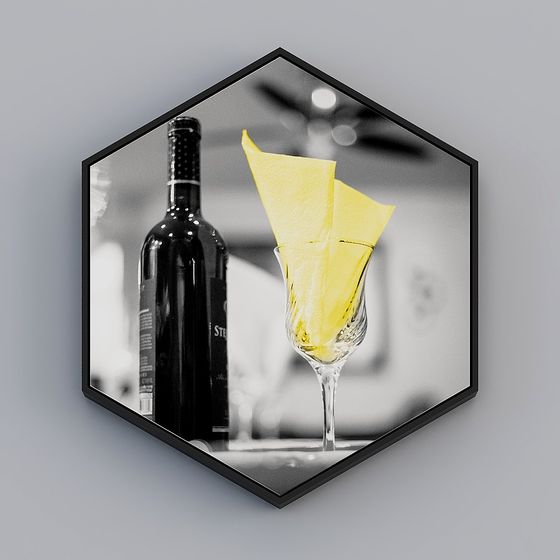 Elegant Wine Party 3D model for Creative Projects