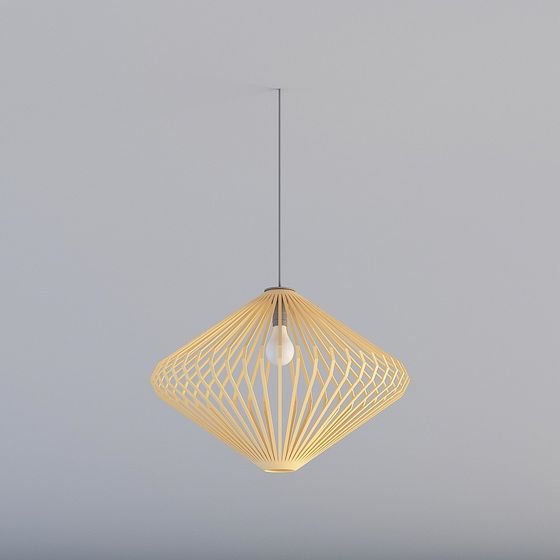 Stylish Low-Poly Pendant Light 3D Model