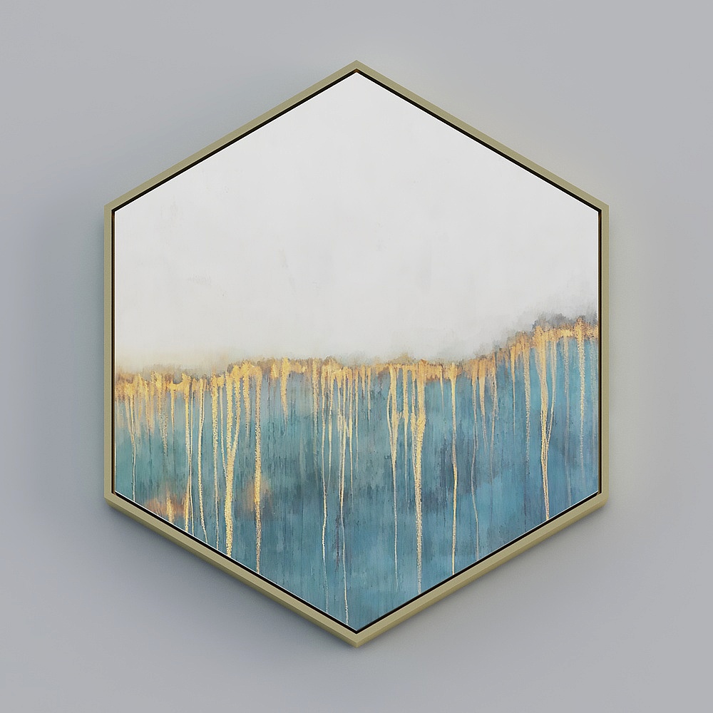 Hexagonal Abstract Art 3D model