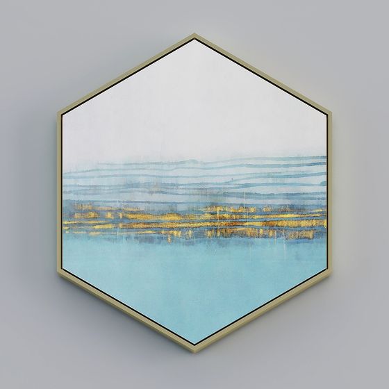 Stylish Hexagonal Abstract Frame 3D Model