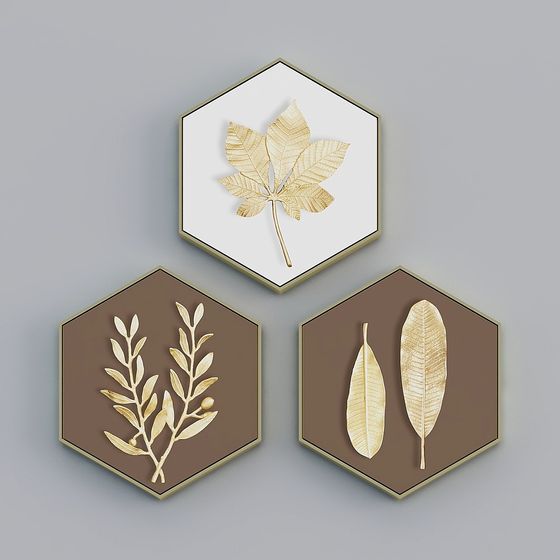 Autumn Leaf Art Puzzle 3D model for Creative Projects