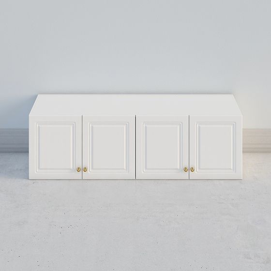 Chic Gray Cabinet 3D Model for Stylish Storage