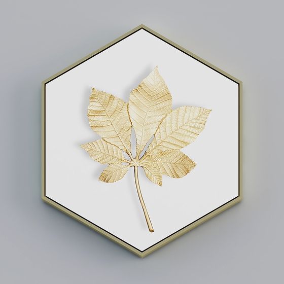 如意全屋掛畫 - 現代裝飾畫 - 六角組合 - 葉子J