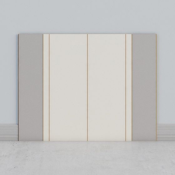 Earth Colored Bedroom Wall 3D Model