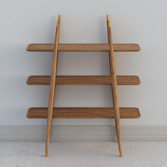 Elegant Ladder Shelf 3D model for Modern Interiors