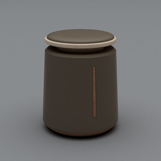 Stylish Cylinder Stool 3D model for Modern Interiors