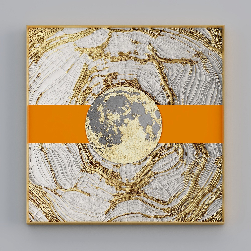 Courtesy Full House With Painting - Modern Living Room Decorative Painting - Single - Abstract Painting D