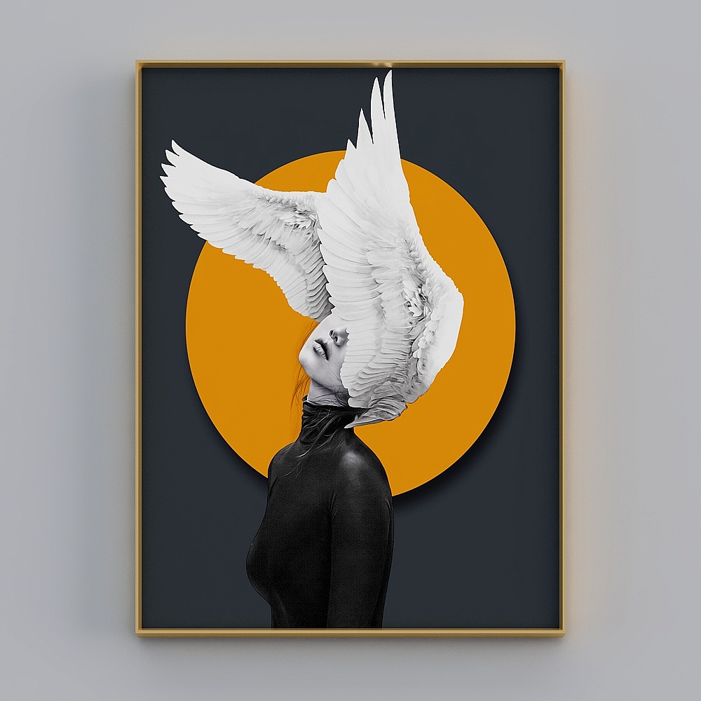 Courtesy full house with painting - modern living room decorative painting - living room entrance single - the generation of Fenghua Q