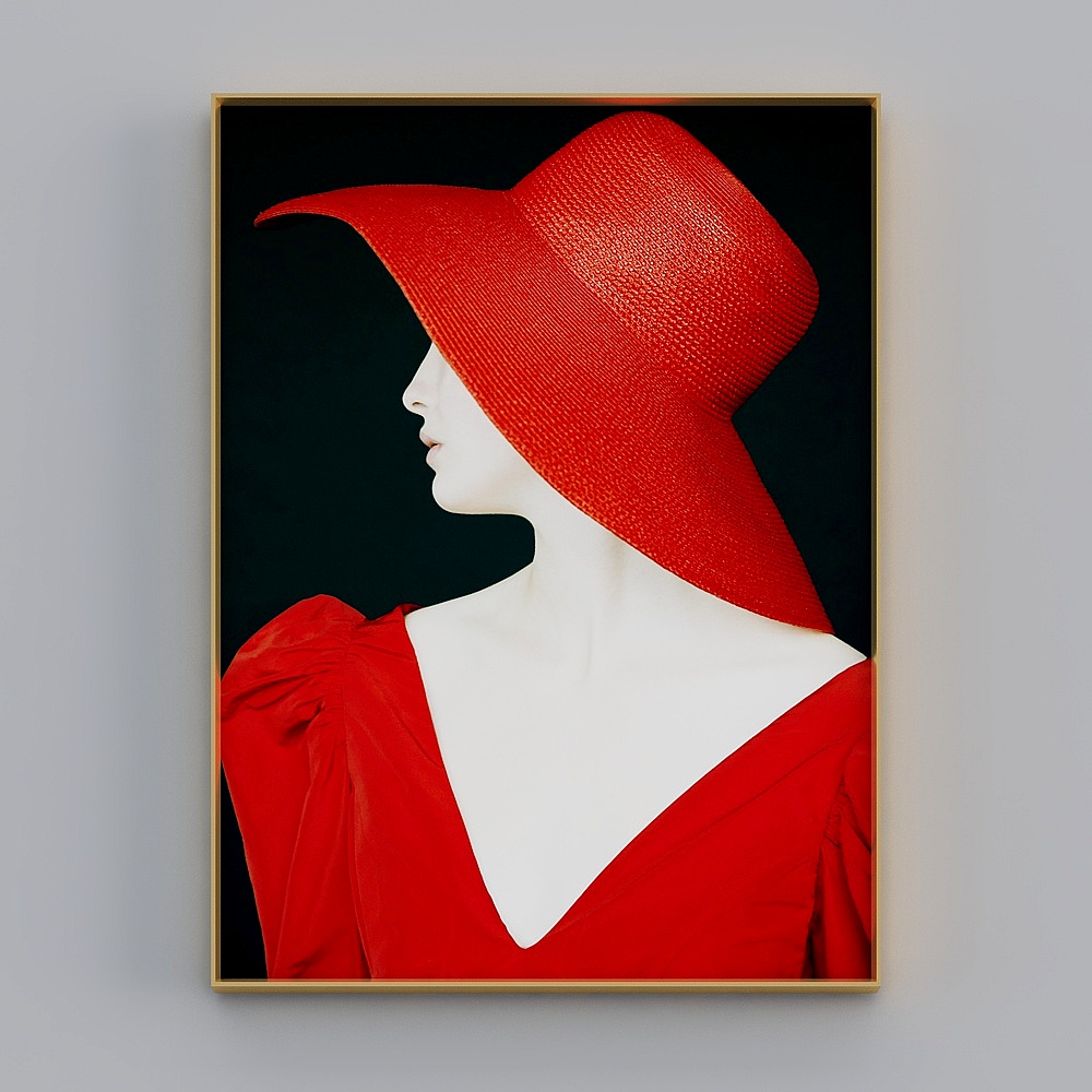 Elegant Low-Poly Red Dress 3D Model