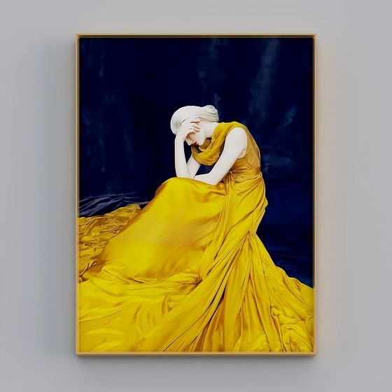 Yellow Silk Dancer 3D model for Creative Projects