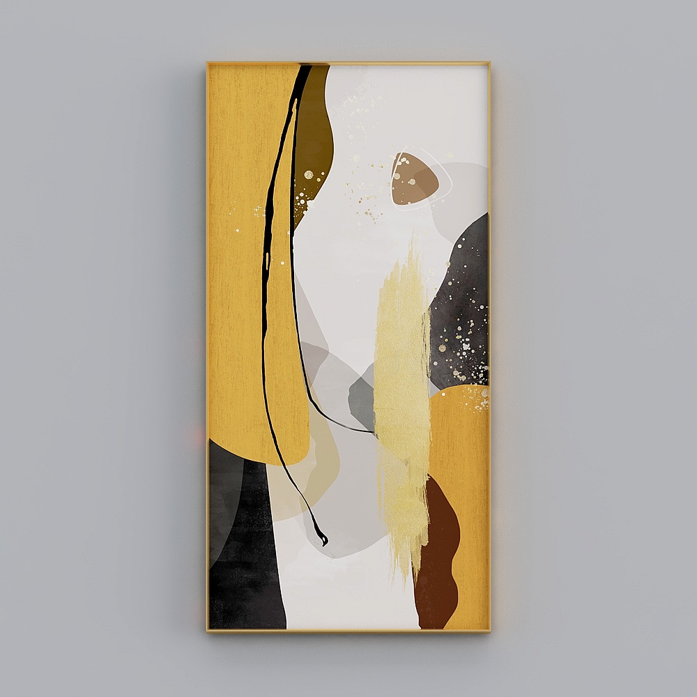 Courtesy full house with painting - modern living room decoration painting - living room entrance single - Mingjin magic orange H