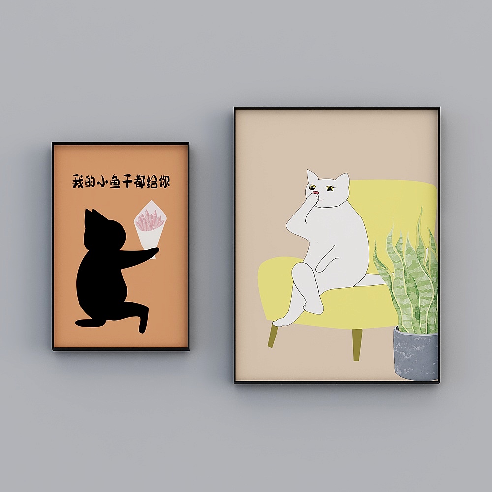 Courtesy full house with painting - modern living room decoration painting - living room entrance single - small fish dry G