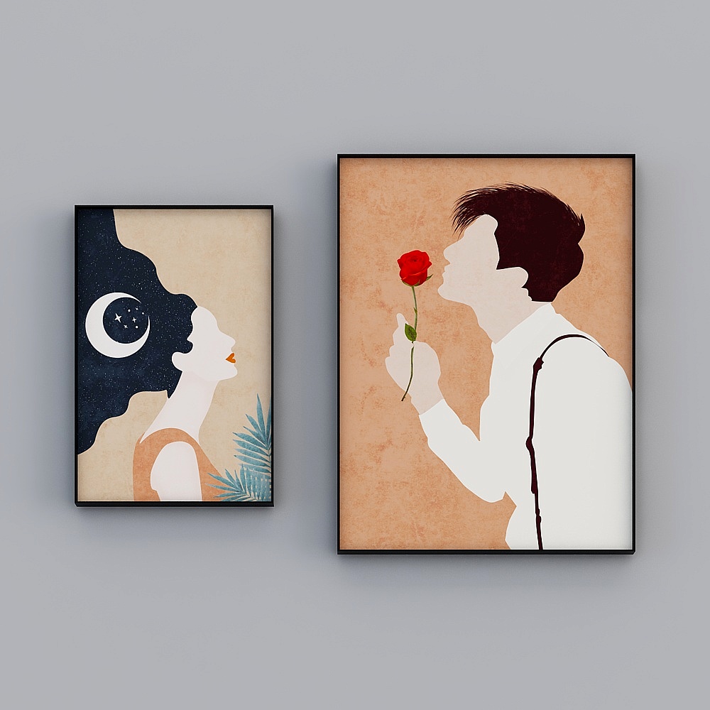 Courtesy full house with painting - modern living room decoration painting - living room entrance single - small fish dry H