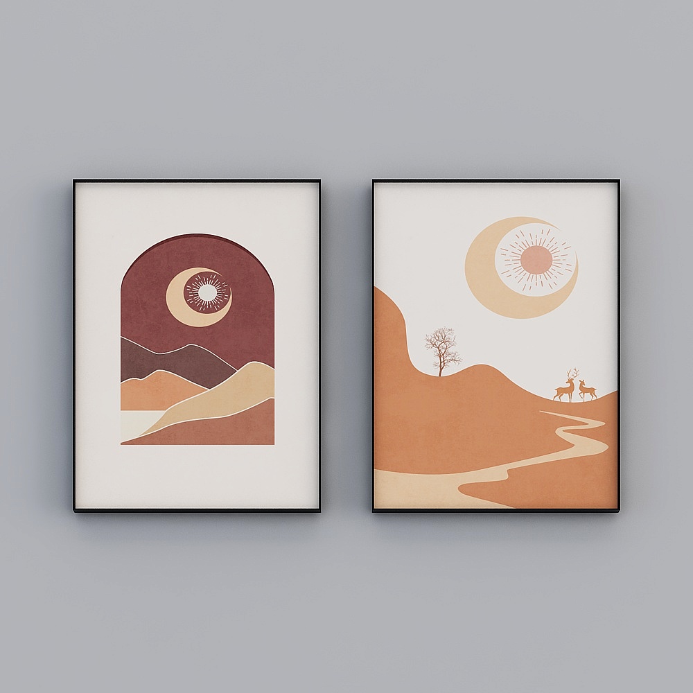 Courtesy full house with painting - modern living room decoration painting - living room entrance single - small fish dry I