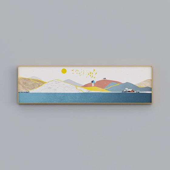 Dreamy Mountains and Rivers 3D model