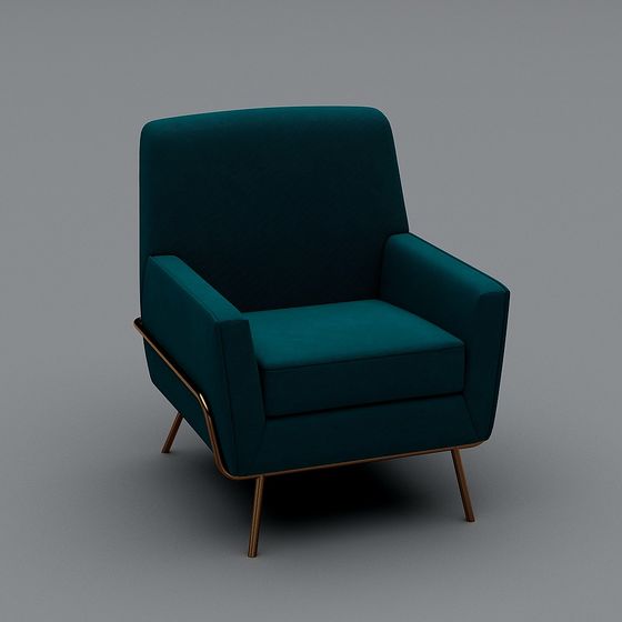 Stylish Low-Poly Armchair 3D model