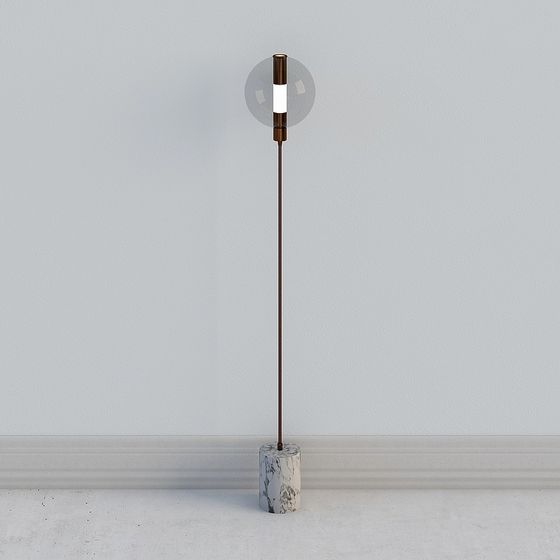 Elegant Marble Floor Lamp 3D model