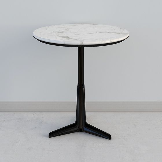 Elegant Marble Round Table 3D Model