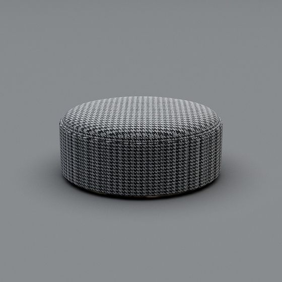 Stylish Round Stool 3D model for Modern Interiors