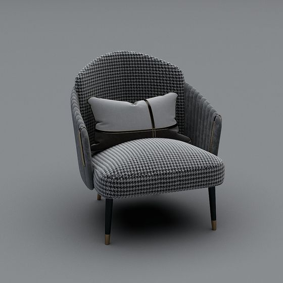 Elegant Low-Polygon Armchair 3D model