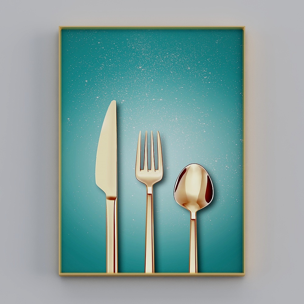 Courtesy full house with painting - modern kitchen decoration painting - kitchen single - put wine to celebrate J