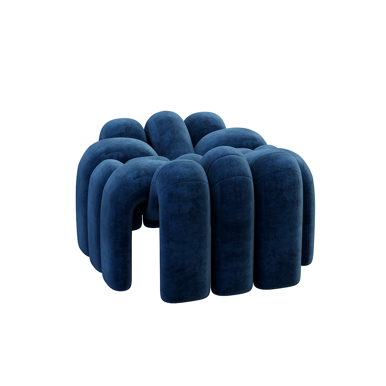 Bubble Chair 3D Model – Low-Poly Navy Blue Design