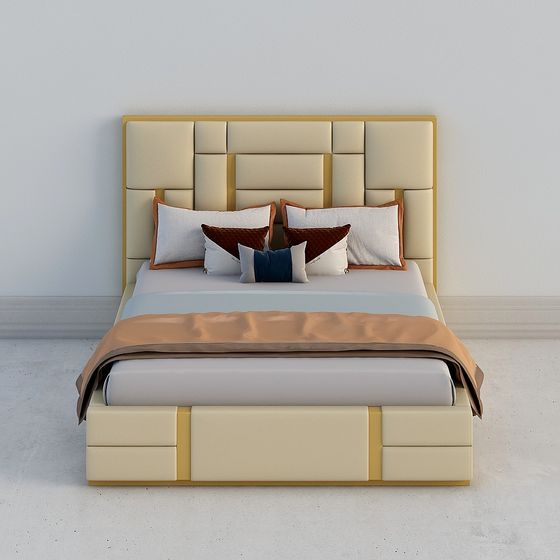 Urban Comfort Bed 3D model for Modern Interiors